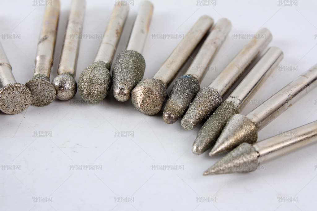 各种形状的金刚石工具 加工的锋利先锋